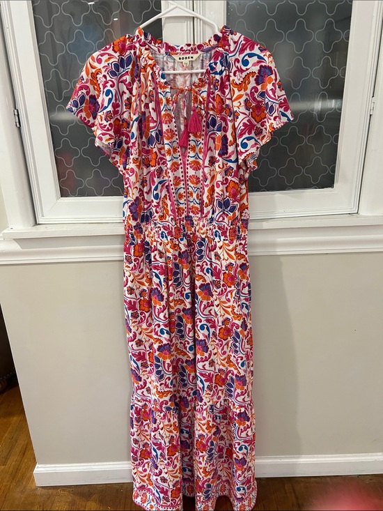 Boden Dresses & Skirts - Boden Pink Orange Blue Floral Paisley Maxi Dress NWT
